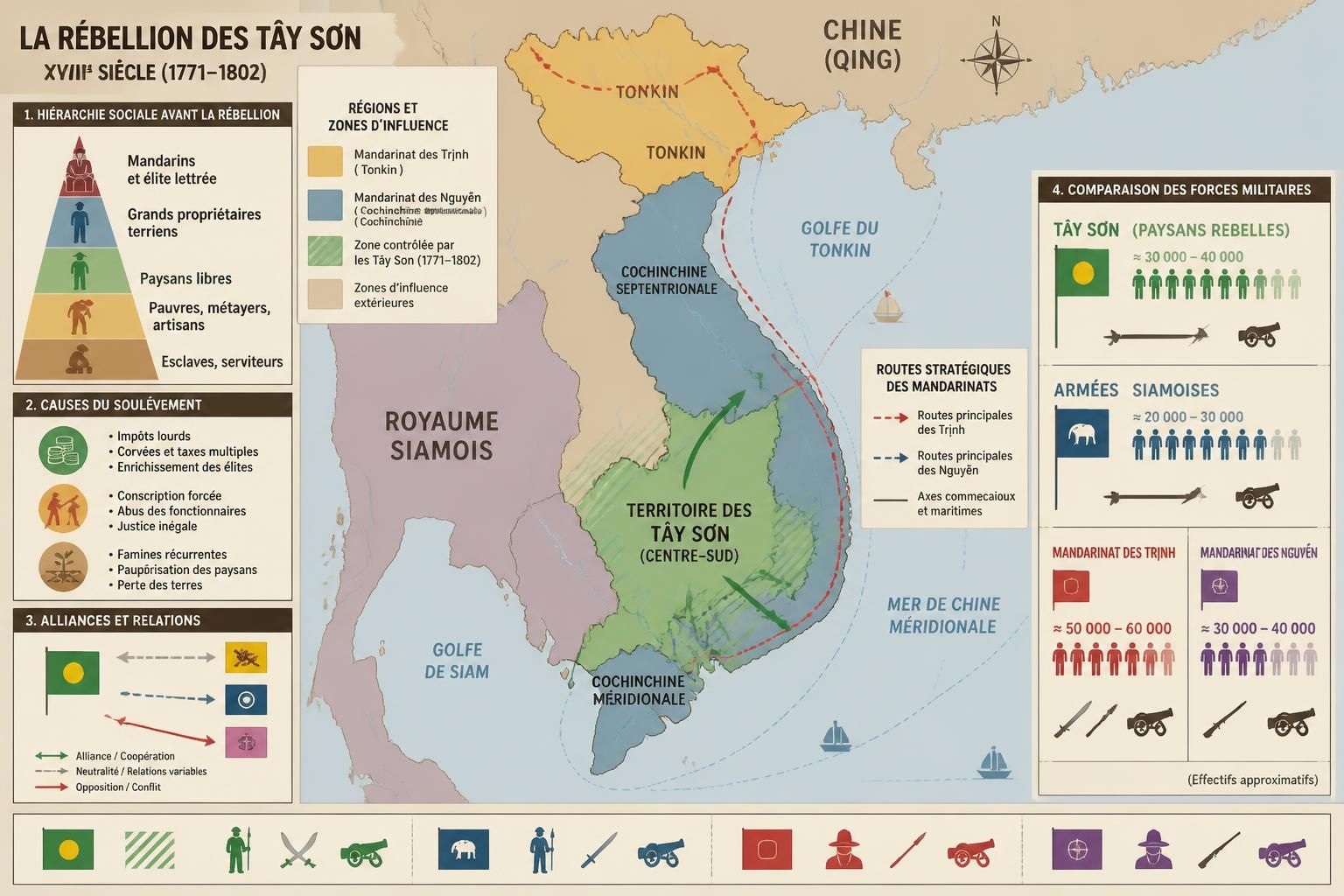 découvrez l'histoire fascinante de la rébellion des tây sơn, où des paysans insurgés ont courageusement défié les armées siamoises, chinoises et les mandarins au xviiie siècle pour transformer le vietnam.