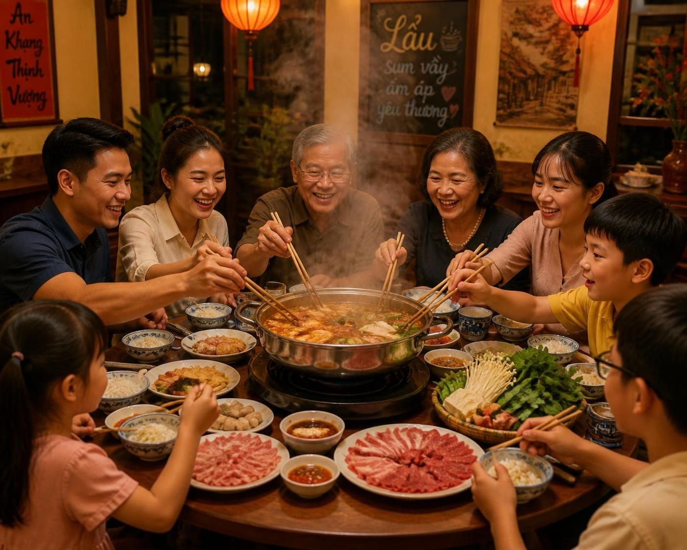 découvrez le lẩu, la fondue vietnamienne traditionnelle, un plat convivial à partager entre amis ou en famille, symbole de moments chaleureux et de plaisir ensemble.