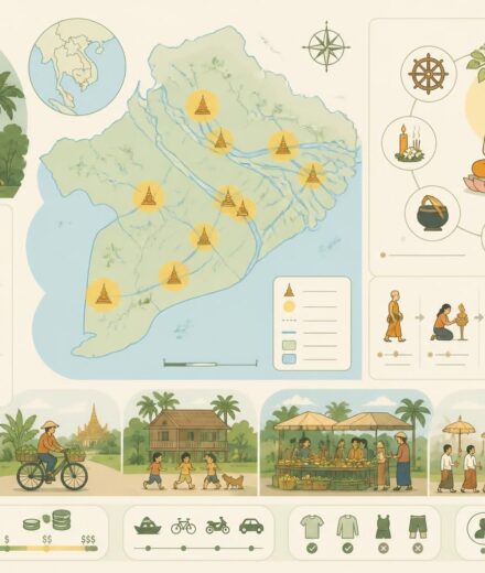Les pagodes khmères du delta du Mékong : bouddhisme theravada et vie villageoise tranquille découvrez les pagodes khmères du delta du mékong, symboles du bouddhisme theravada, et plongez dans la vie paisible des villages locaux, entre traditions spirituelles et quotidien authentique.