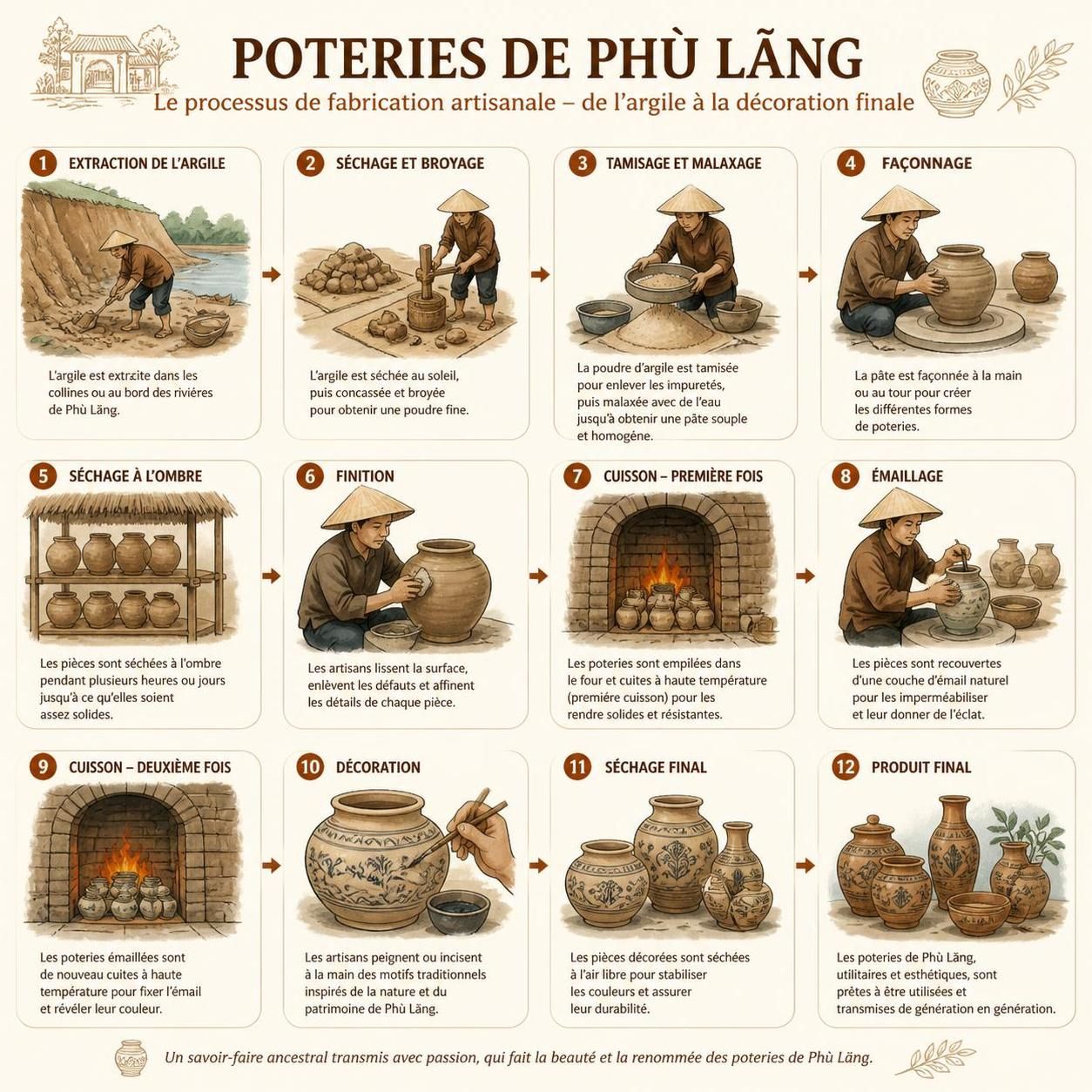 découvrez les poteries de phù lãng, un village céramiste authentique à seulement 1h de hanoï, encore préservé et hors des circuits touristiques habituels.
