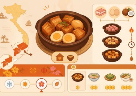 Thịt kho trứng : le porc braisé à la noix de coco, plat du Têt et comfort food absolu du Sud découvrez thịt kho trứng, le porc braisé à la noix de coco, un plat traditionnel du têt et véritable comfort food du sud du vietnam, riche en saveurs et réconfortant.