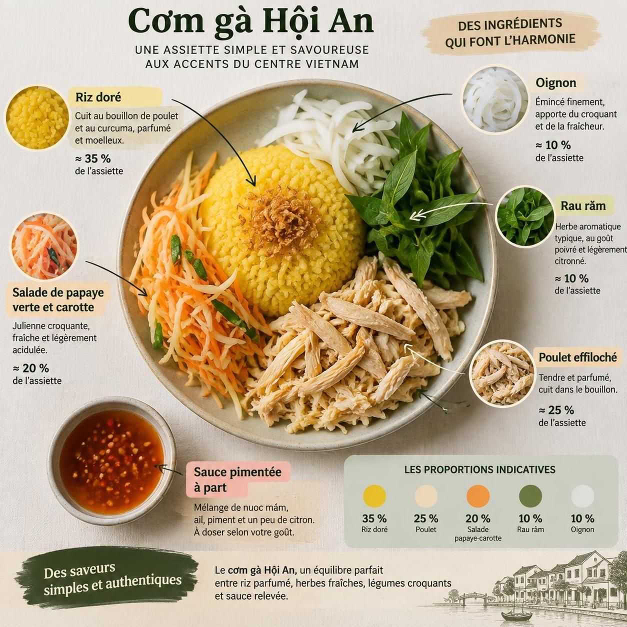 découvrez le cơm gà de hội an, ce riz au poulet réputé dans le monde entier et encore meilleur dégusté au détour d’une ruelle.