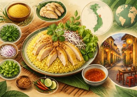 Cơm gà Hội An : le riz au poulet qui a une réputation mondiale et reste meilleur au coin d’une ruelle découvrez le cơm gà de hội an, réputé dans le monde entier : riz parfumé, poulet tendre et saveurs authentiques, souvent meilleurs au détour d’une ruelle.