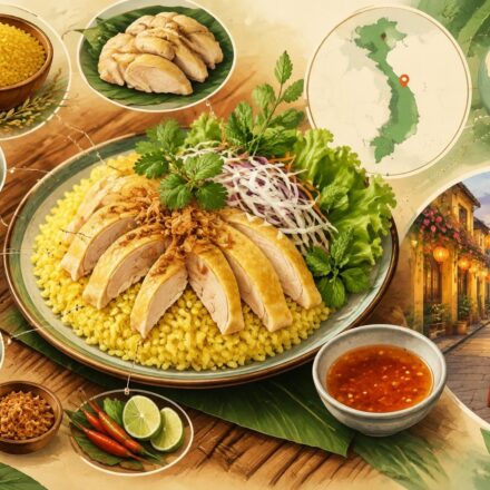 Cơm gà Hội An : le riz au poulet qui a une réputation mondiale et reste meilleur au coin d’une ruelle découvrez le cơm gà de hội an, réputé dans le monde entier : riz parfumé, poulet tendre et saveurs authentiques, souvent meilleurs au détour d’une ruelle.