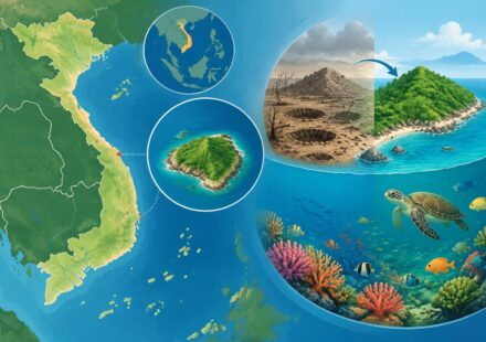 Con Cỏ, l’île sentinelle de Quảng Trị : autrefois sous les bombes, aujourd’hui refuge de tortues et de coraux découvrez con cỏ, île sentinelle de quảng trị : autrefois ravagée par les bombes, elle abrite aujourd’hui des tortues et des récifs coralliens.