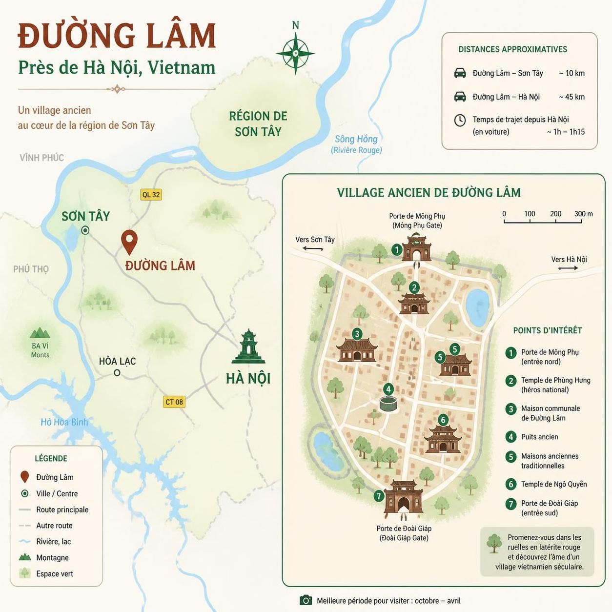 découvrez đường lâm à hà nội, le seul village vietnamien construit en pierre de latérite, une immersion unique dans l'histoire et l'architecture du xe siècle.