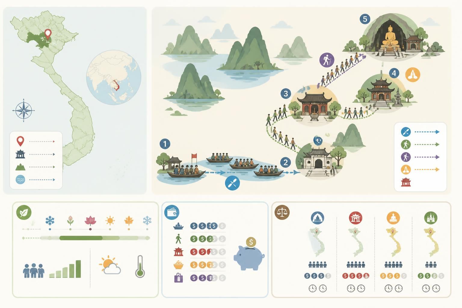 découvrez la pagode hương, lieu de pèlerinage emblématique du printemps au vietnam, entre paisibles lacs, formations karstiques impressionnantes et une foule de dévots en quête de spiritualité.