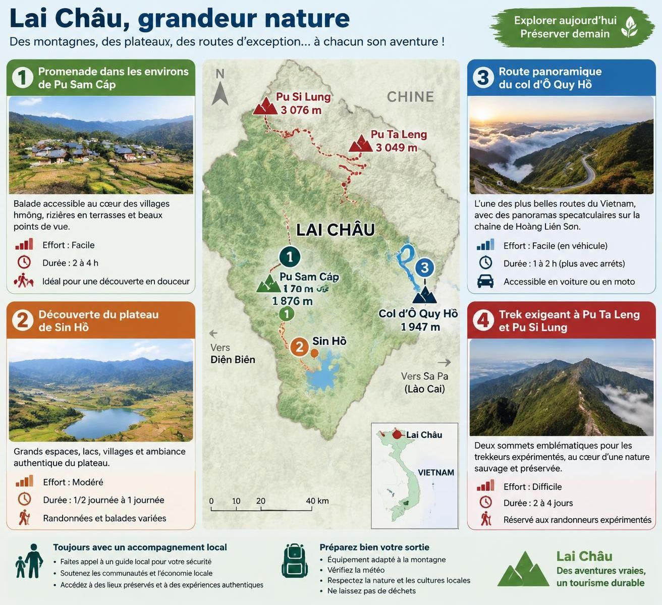 à lai châu, au-delà de sapa, découvrez un vietnam sauvage : montagnes grandioses, vallées reculées et villages préservés aux confins du pays.