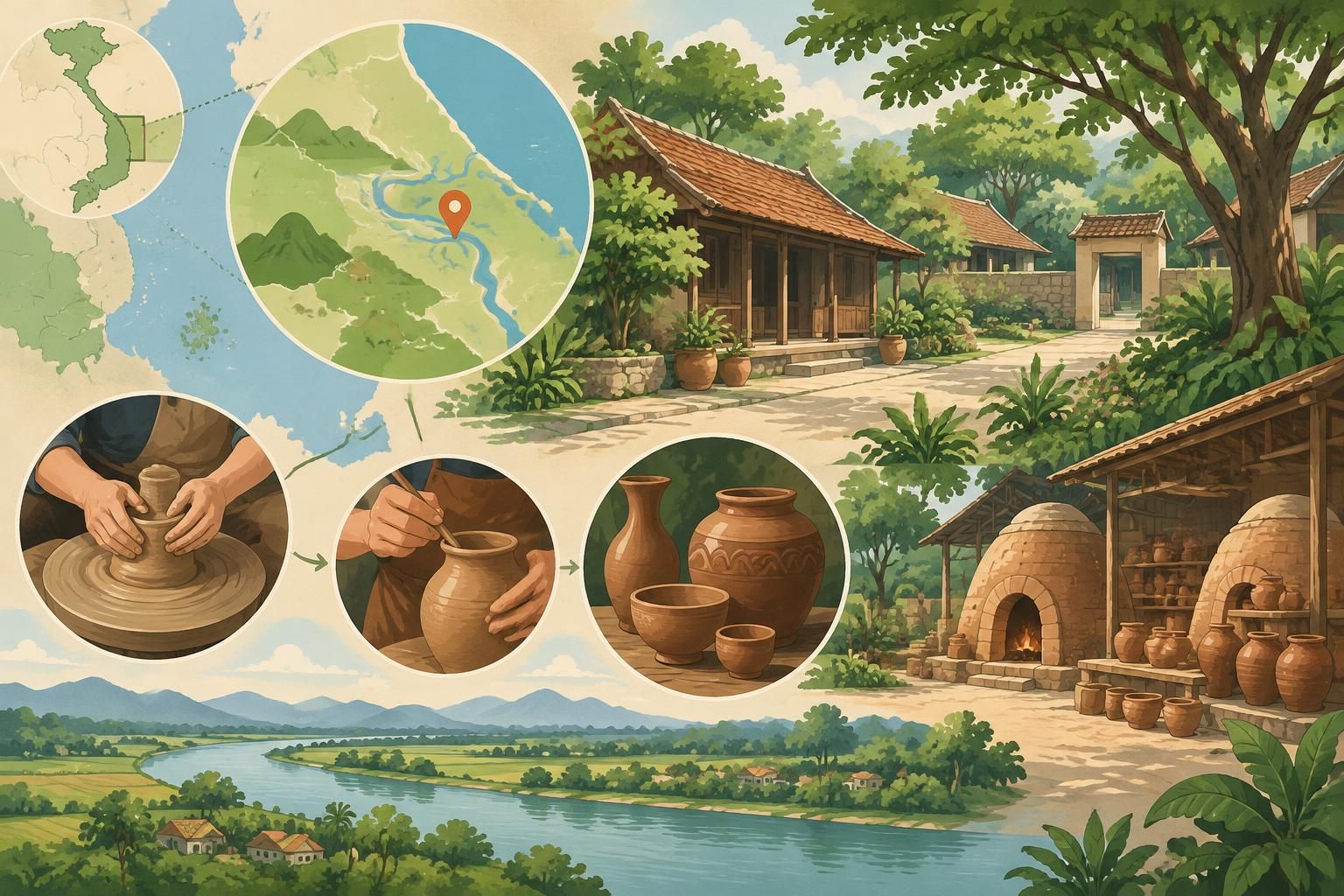 à phước tích, près de huế, découvrez des maisons centenaires, un savoir-faire potier ancestral et un village vietnamien attaché à sa mémoire.