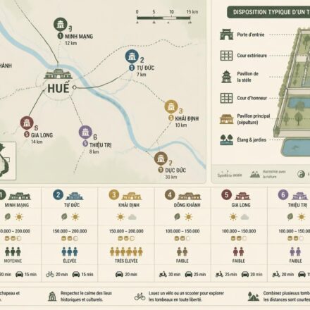 découvrez les tombeaux royaux de huế, notamment ceux de minh mạng et tự đức, ainsi que des sépultures méconnues que même les voyageurs passionnés oublient souvent de visiter.