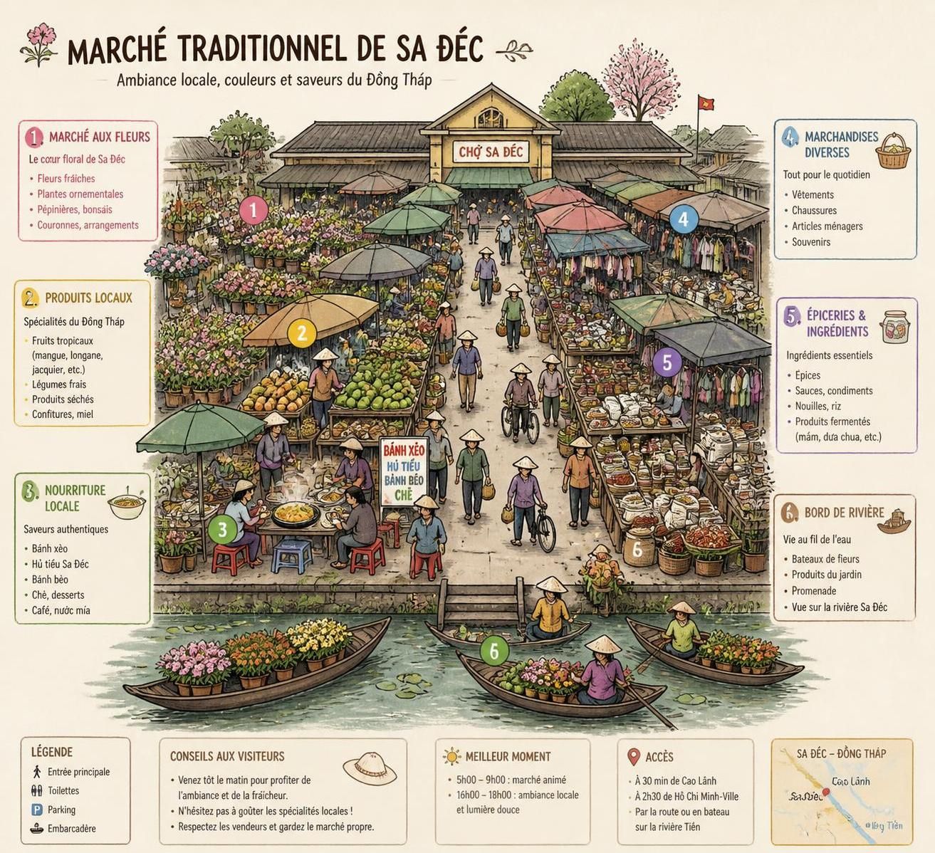 découvrez sa đéc (đồng tháp), la charmante ville-jardin célèbre pour ses bougainvilliers éclatants et la maison emblématique qui a inspiré marguerite duras, un lieu riche en histoire et poésie.