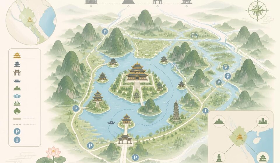 découvrez tam chúc à hà nam, le plus grand complexe de pagodes du monde, un lieu où paysages karstiques, lacs paisibles et sérénité se rencontrent pour une expérience unique et apaisante.