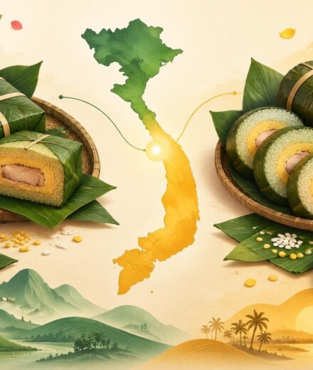 Bánh tét et bánh chưng : les gâteaux du Têt, Nord vs Sud — et ce que le choix révèle de l’identité du pays bánh chưng du nord, bánh tét du sud : découvrez les différences entre ces gâteaux du têt et ce qu’ils révèlent de l’identité vietnamienne.