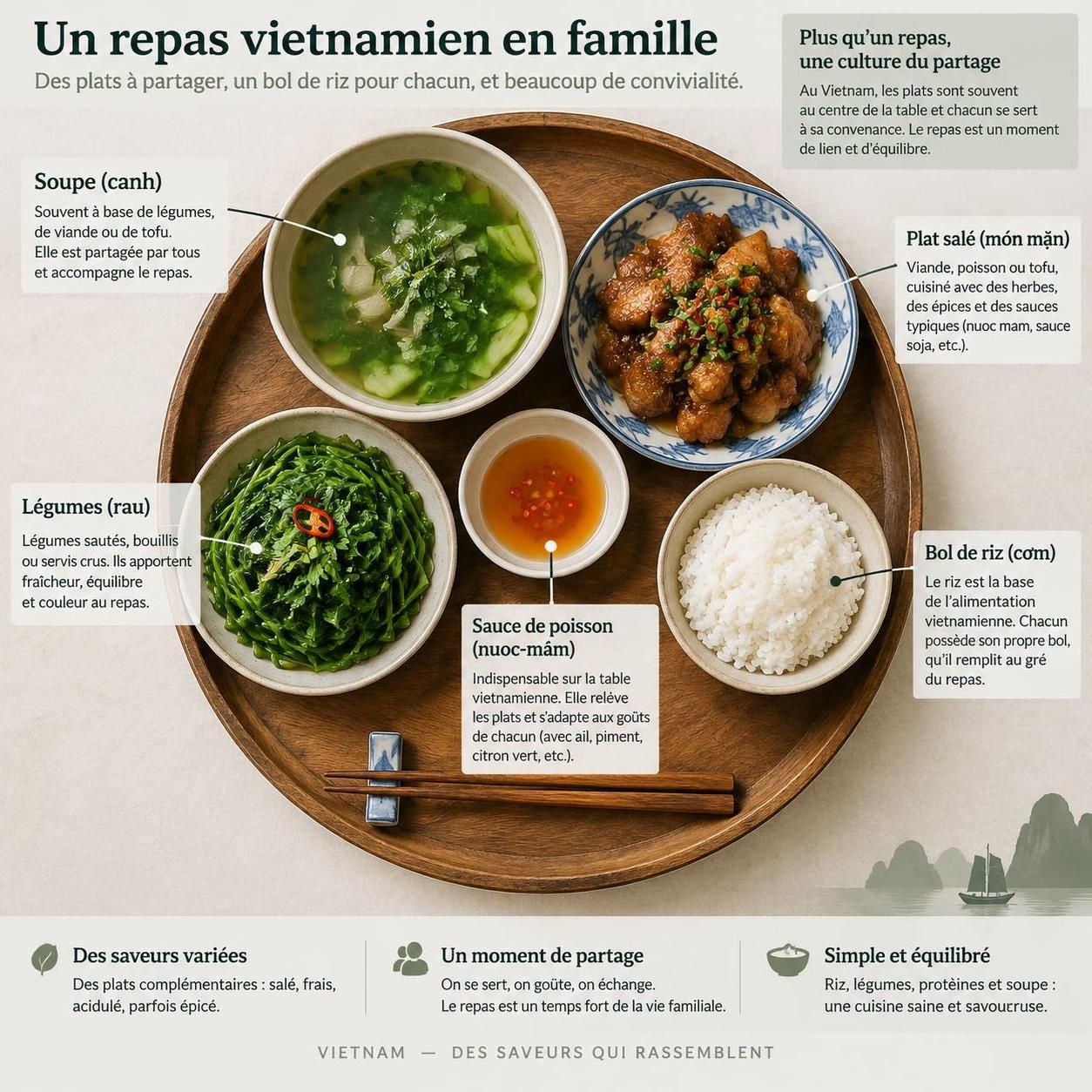 découvrez le bếp nhà, le repas familial vietnamien : plats maison, traditions et saveurs authentiques que les restaurants touristiques ne proposent pas.