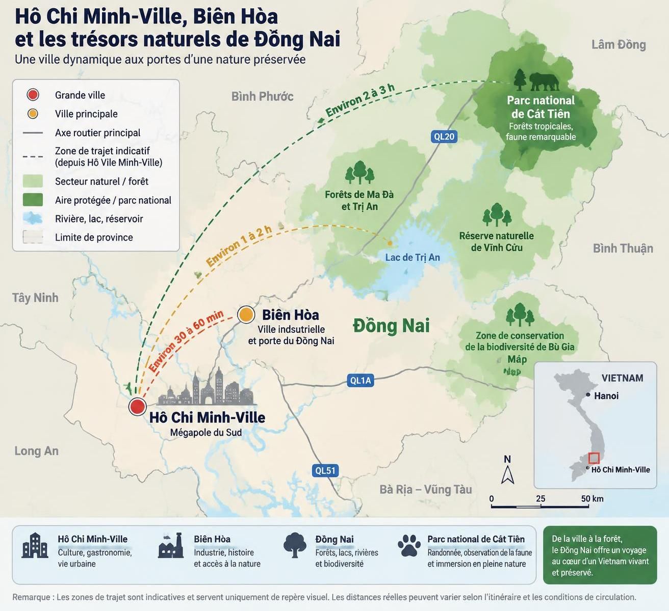 à seulement 40 km de saïgon, đồng nai révèle ses cascades et ses forêts primaires : une escapade nature méconnue aux portes de la ville.