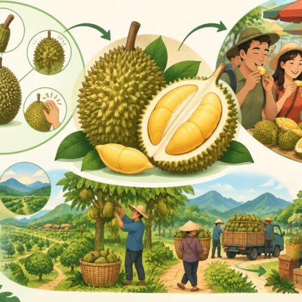 Durian au Vietnam : comment choisir le roi des fruits, où le manger et les planteurs des Hautes Terres qui en vivent au vietnam, apprenez à choisir un durian mûr, où savourer le roi des fruits et comment les planteurs des hautes terres en vivent.