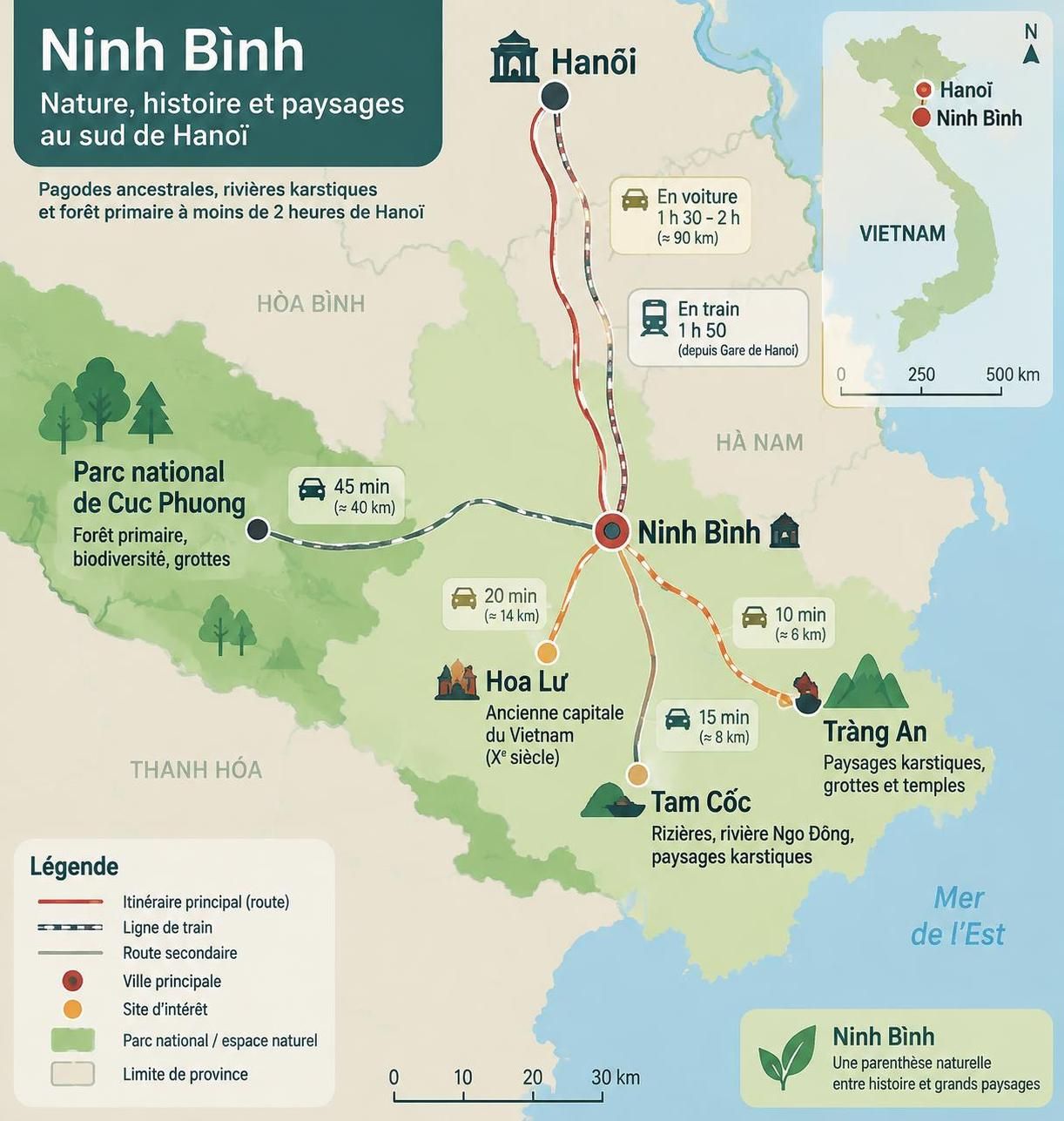découvrez l’escalade à ninh bình, au cœur des parois karstiques de trang an : grimpez au-dessus des rizières inondées et admirez des paysages spectaculaires.