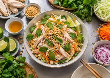 Gỏi gà : la salade de poulet aux herbes vietnamiennes — légère, vibrante, le plat qu’on commande sans le voir sur la carte découvrez le gỏi gà, une salade vietnamienne de poulet aux herbes fraîches, légère et pleine de saveurs, souvent absente des menus.