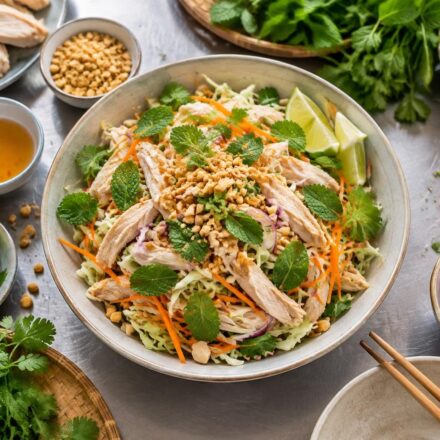 Gỏi gà : la salade de poulet aux herbes vietnamiennes — légère, vibrante, le plat qu’on commande sans le voir sur la carte découvrez le gỏi gà, une salade vietnamienne de poulet aux herbes fraîches, légère et pleine de saveurs, souvent absente des menus.