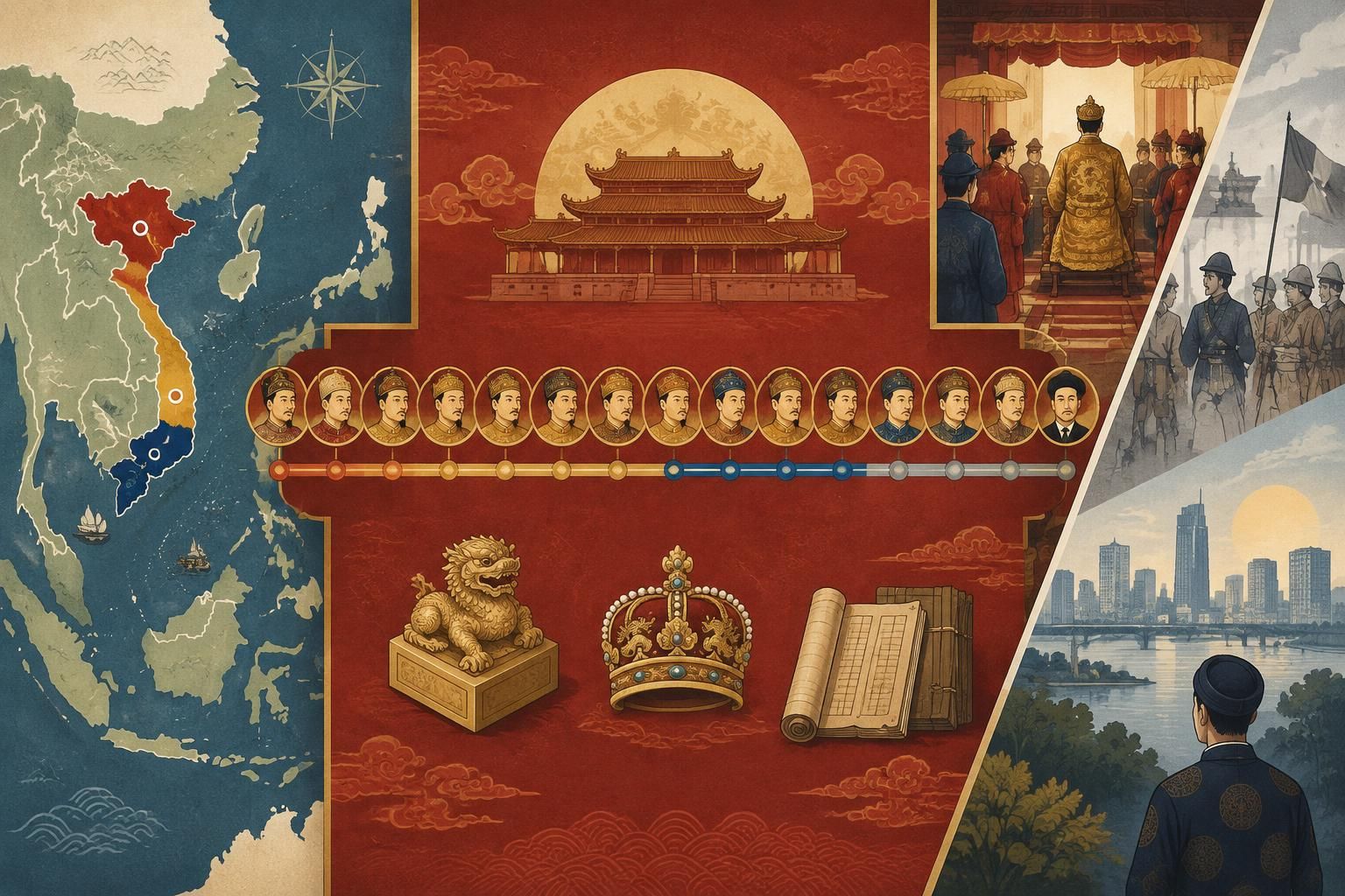 découvrez la dynastie nguyễn, de gia long à bảo đại, et plongez dans l’histoire de la dernière cour impériale du vietnam.