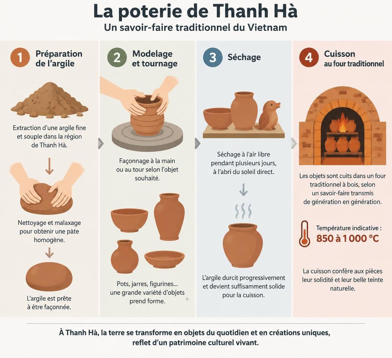 à 3 km du vieux quartier de hội an, découvrez thanh hà, un village de potiers où les artisans perpétuent un savoir-faire encore préservé du tourisme de masse.