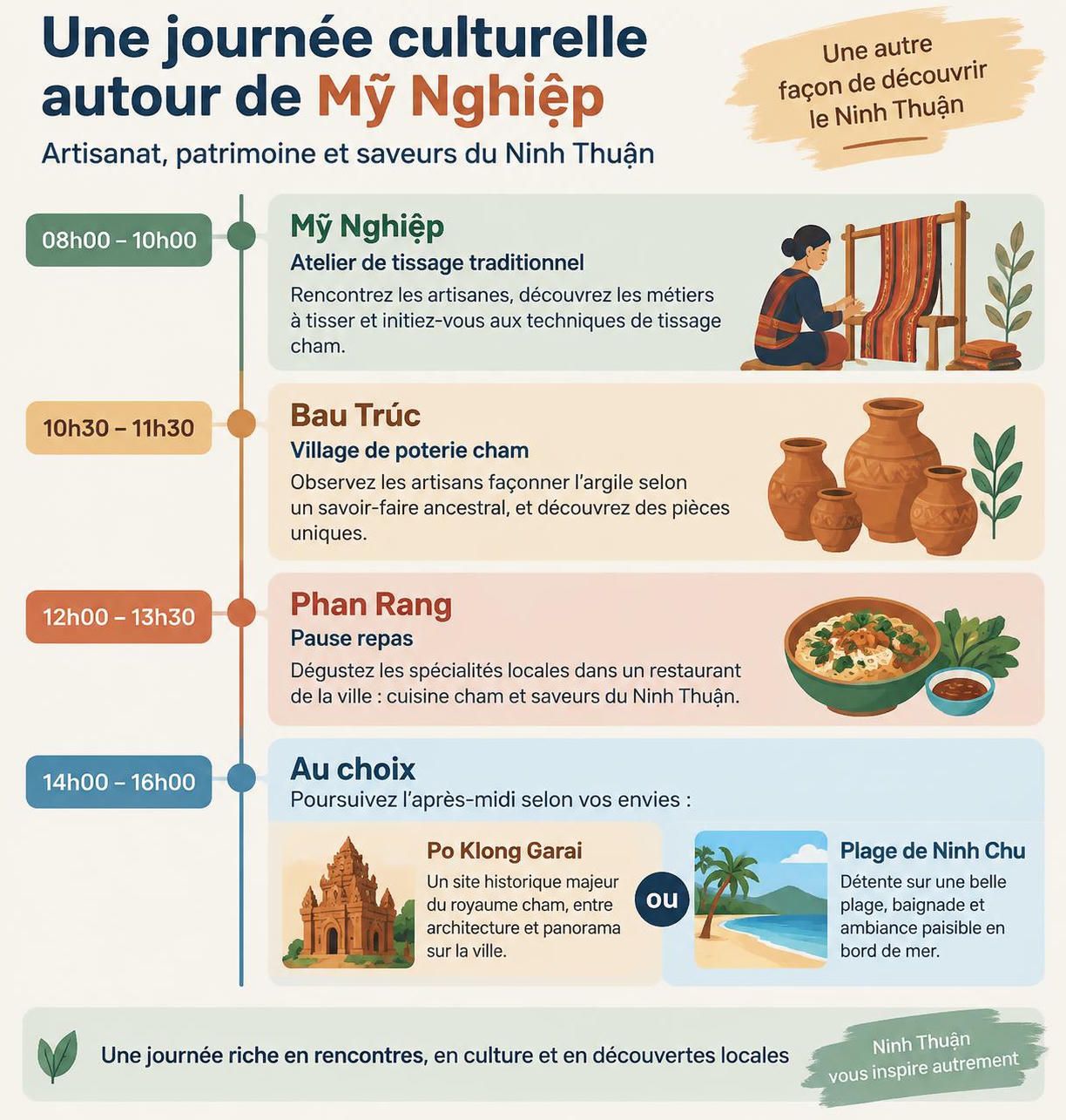 à mỹ nghiệp, les tisseuses cham perpétuent un savoir-faire ancestral et des motifs millénaires sur leurs métiers à main, au cœur du ninh thuận.
