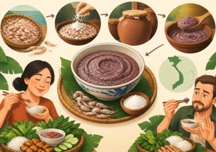 Mắm tôm : la pâte de crevettes fermentée que les Vietnamiens adorent et les voyageurs osent rarement découvrez le mắm tôm, cette pâte de crevettes fermentée au goût puissant, incontournable au vietnam et souvent redoutée par les voyageurs.
