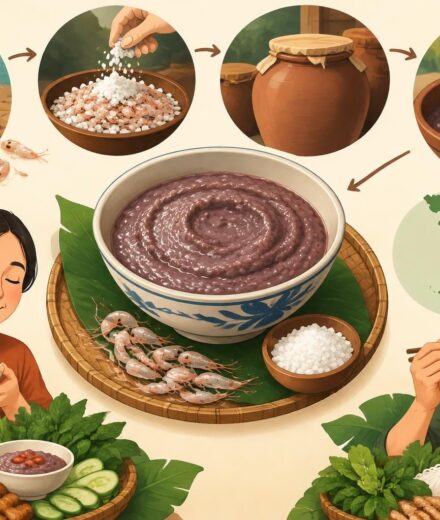 Mắm tôm : la pâte de crevettes fermentée que les Vietnamiens adorent et les voyageurs osent rarement découvrez le mắm tôm, cette pâte de crevettes fermentée au goût puissant, incontournable au vietnam et souvent redoutée par les voyageurs.