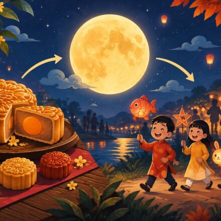 Tết Trung Thu : la fête de la mi-automne, les gâteaux de lune et la nuit des lanternes que les enfants attendent découvrez tết trung thu, la fête vietnamienne de la mi-automne : gâteaux de lune, lanternes colorées et magie d’une nuit tant attendue par les enfants.
