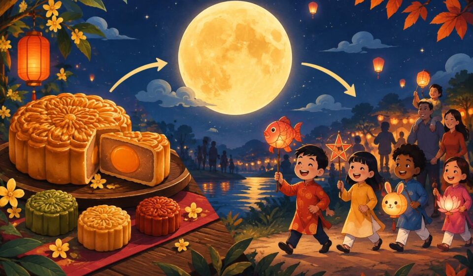 découvrez tết trung thu, la fête vietnamienne de la mi-automne : gâteaux de lune, lanternes colorées et magie d’une nuit tant attendue par les enfants.